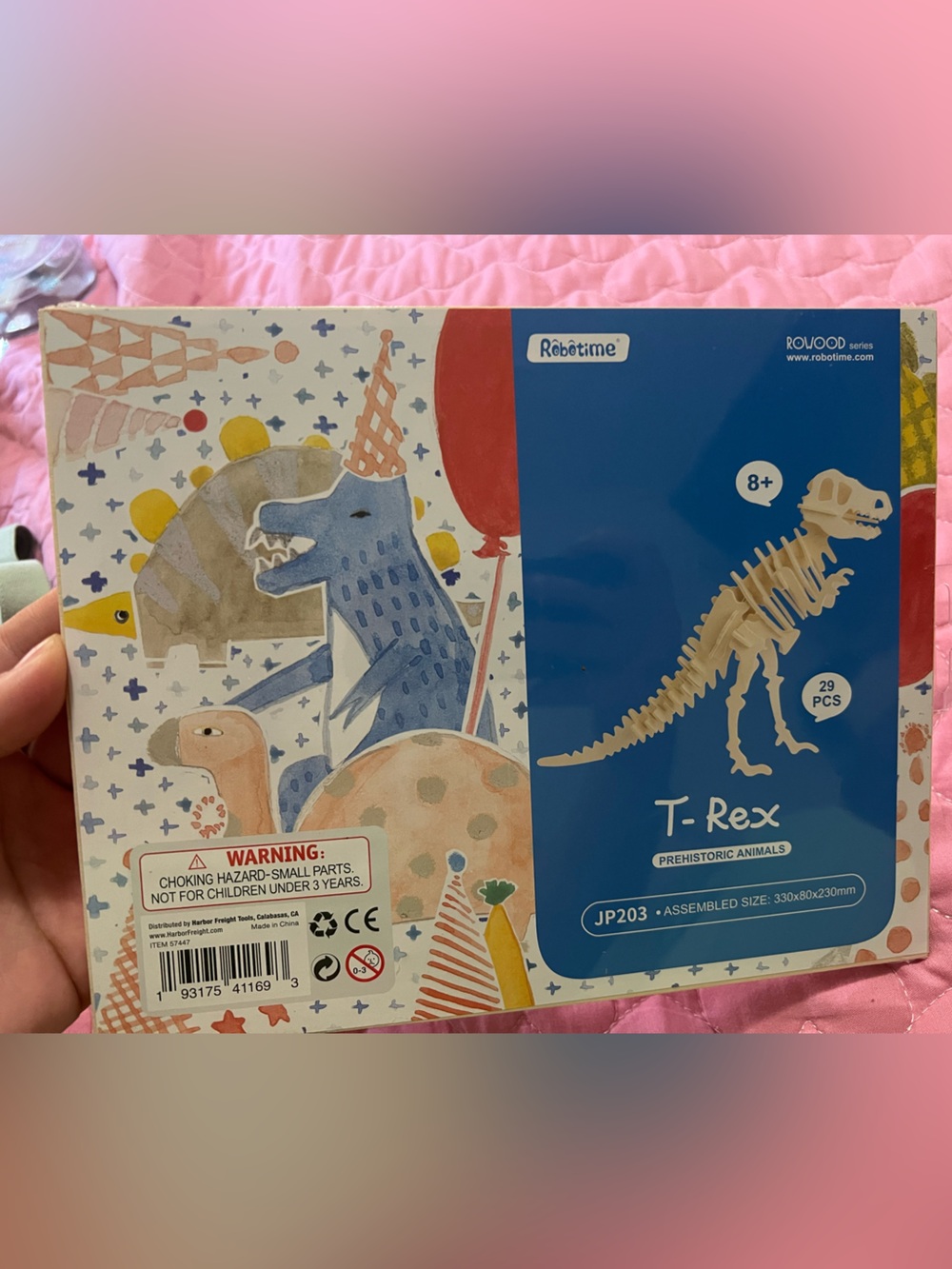 T-Rex 3D Wooden Puzzle - Natural Wood